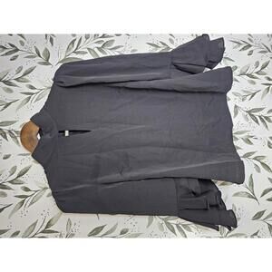 Garcia Blouse Black Womens Size S Long Sleeve Italy